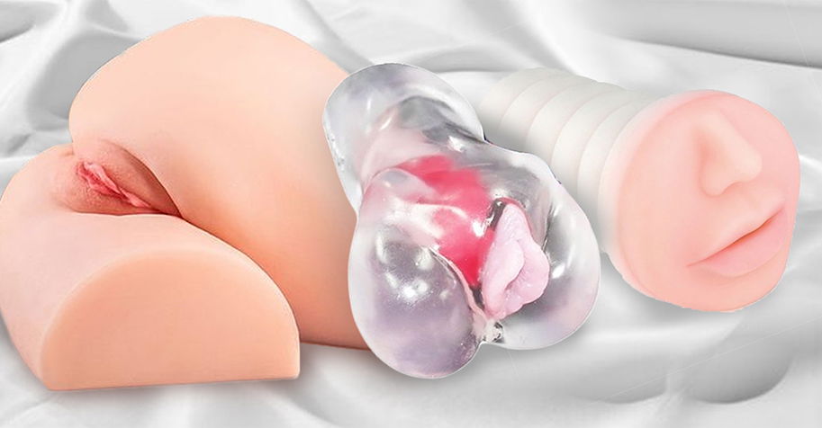 sex toys on silk background