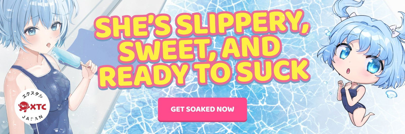 Warm mouth of a swimsuit girl